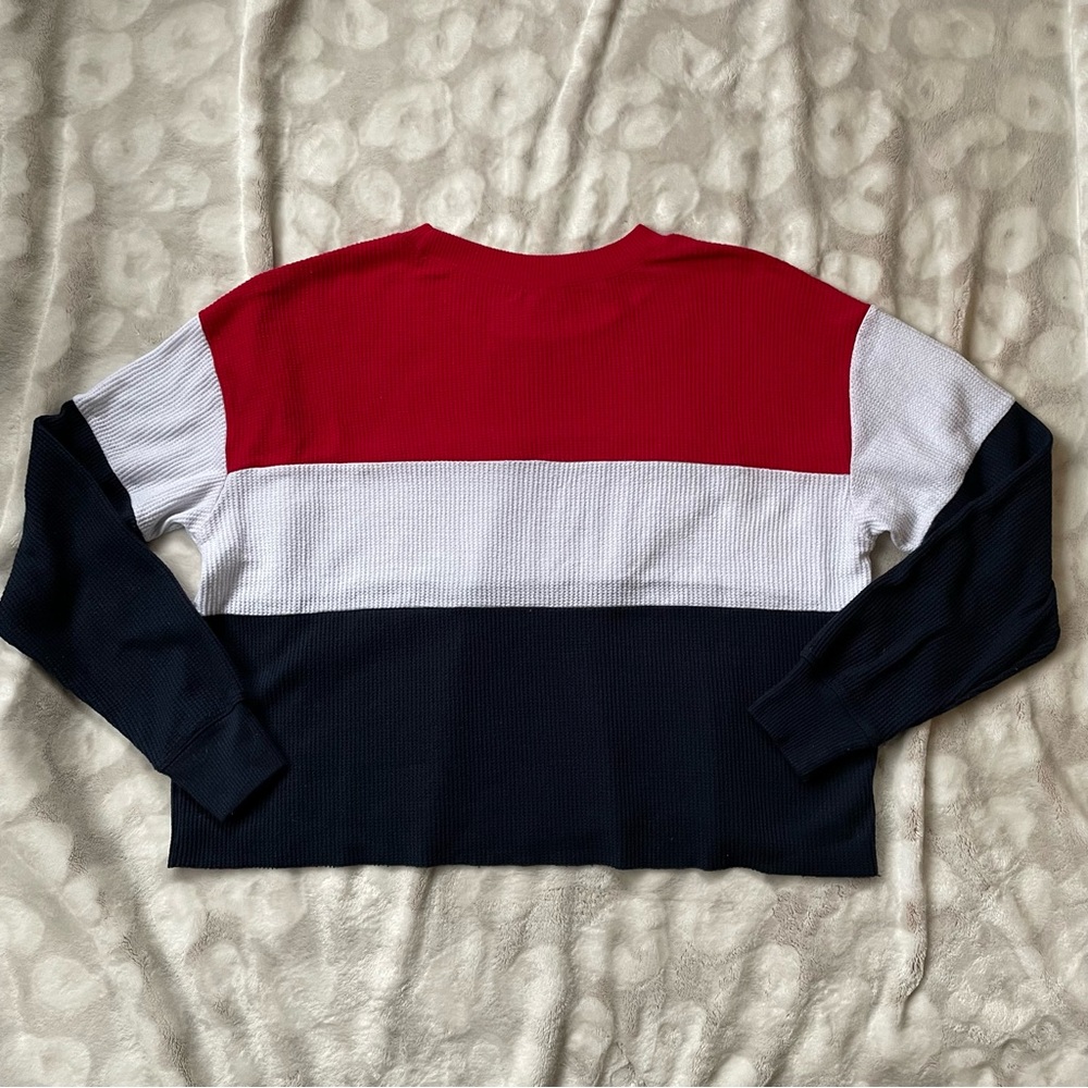 Hollister Long Sleeve Waffle Striped Boyfriend Tee Size XS - Picture 6 of 6